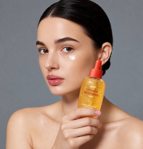 Applying the Brightening Vitamin C Serum